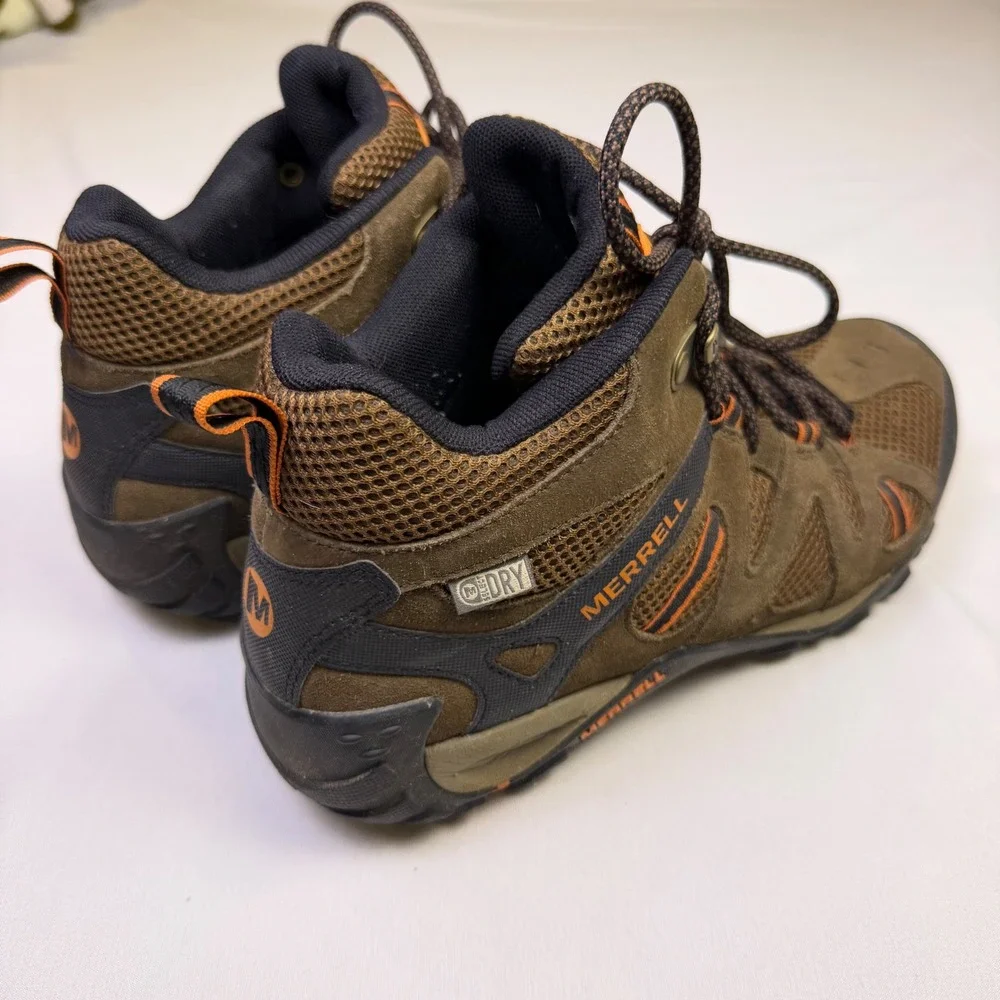 Merrell Alverstone Mid Waterproof Hiking Boots Mens 8‎ Brown Trail J375804C